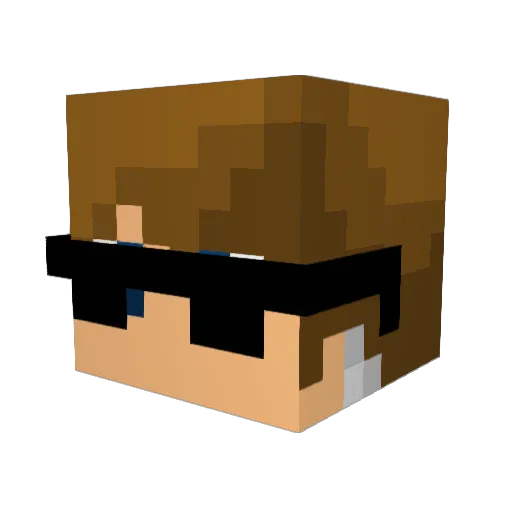 Dj133 Minecraft avatar head, 3D render
