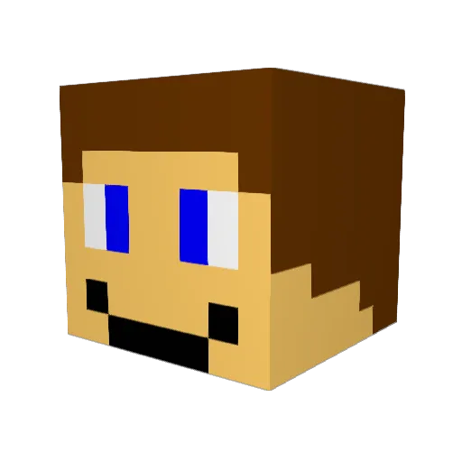 Dj1in Minecraft avatar head, 3D render