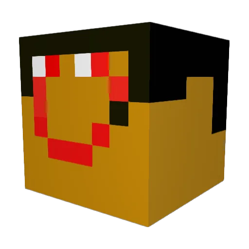 Dj6139 Minecraft avatar head, 3D render