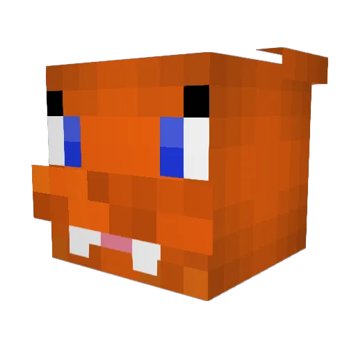 DjAntu Minecraft avatar head, 3D render