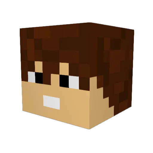 DjBalik Minecraft avatar head, 3D render