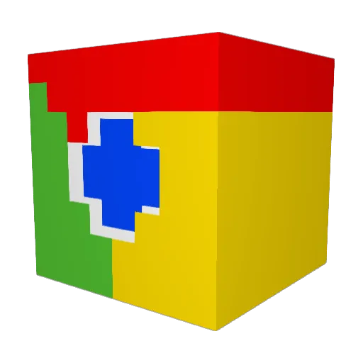 DjGoogle Minecraft avatar head, 3D render