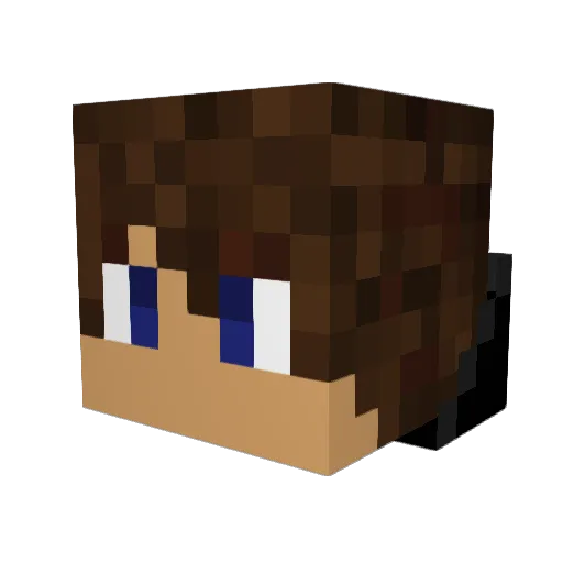 DjJaxson34 Minecraft avatar head, 3D render