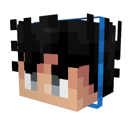 DjMarkHD Minecraft avatar head, 3D render