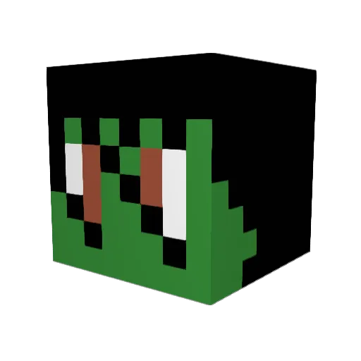 DjMiner22 Minecraft avatar head, 3D render