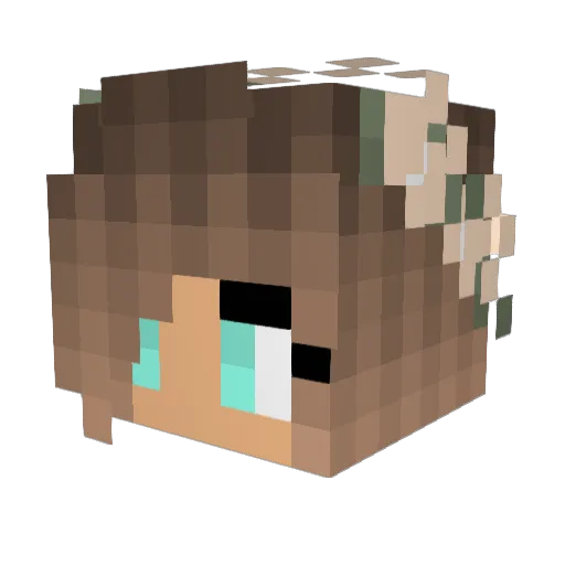 DjOetzi187 Minecraft avatar head, 3D render