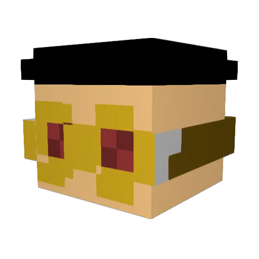DjSaywin Minecraft avatar head, 3D render