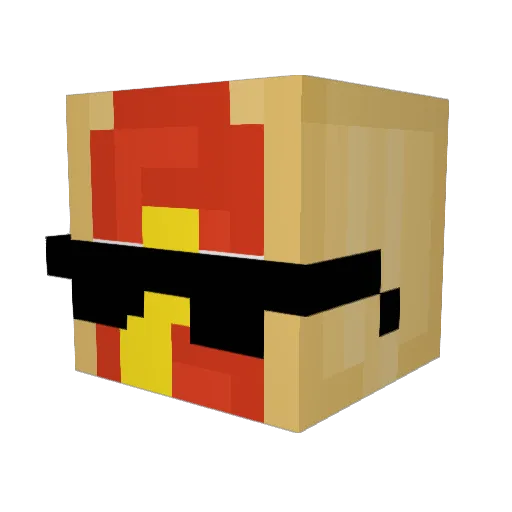 DjSosna Minecraft avatar head, 3D render