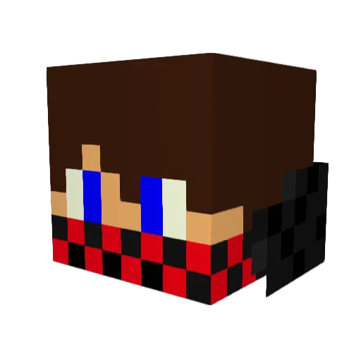DjTea Minecraft avatar head, 3D render