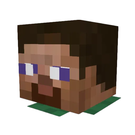 Dj_Misto Minecraft avatar head, 3D render