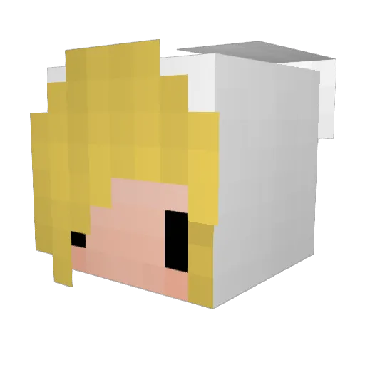 Dj_Ponee Minecraft avatar head, 3D render
