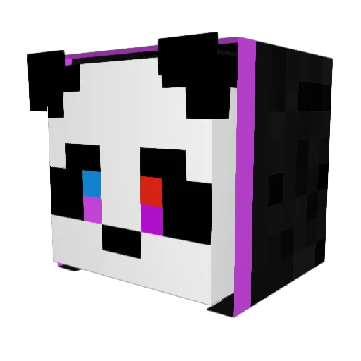 Dj_panda256 Minecraft avatar head, 3D render