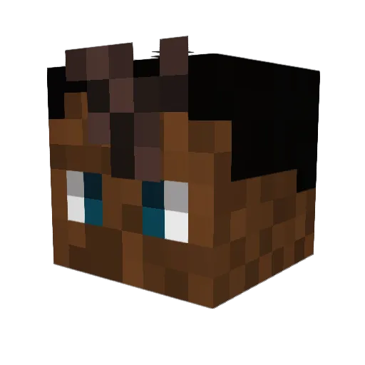 Djaaf Minecraft avatar head, 3D render
