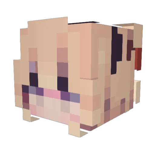 Djala Minecraft avatar head, 3D render