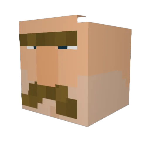 Djalangomez Minecraft avatar head, 3D render