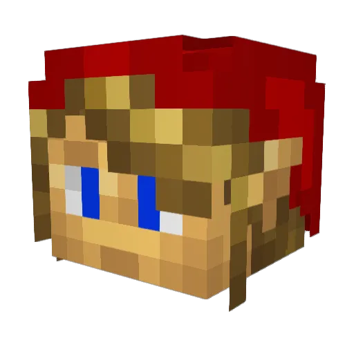 Djalil25 Minecraft avatar head, 3D render