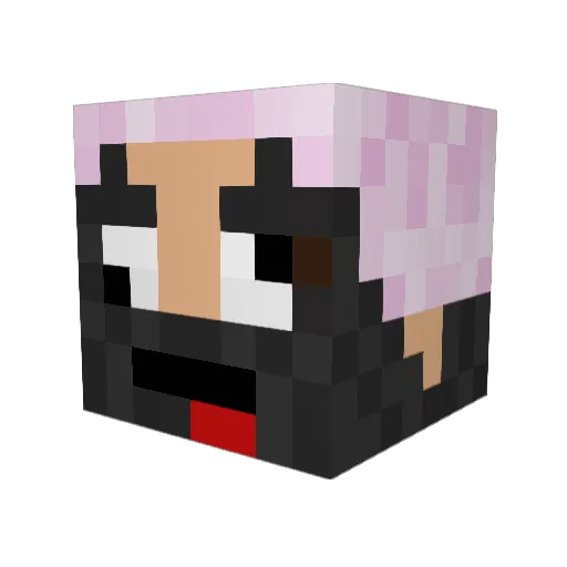 DjallaMan Minecraft avatar head, 3D render