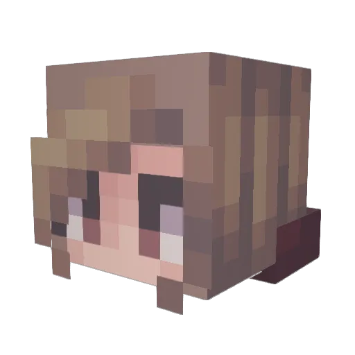 Djamilija Minecraft avatar head, 3D render
