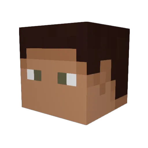 Djamilio Minecraft avatar head, 3D render