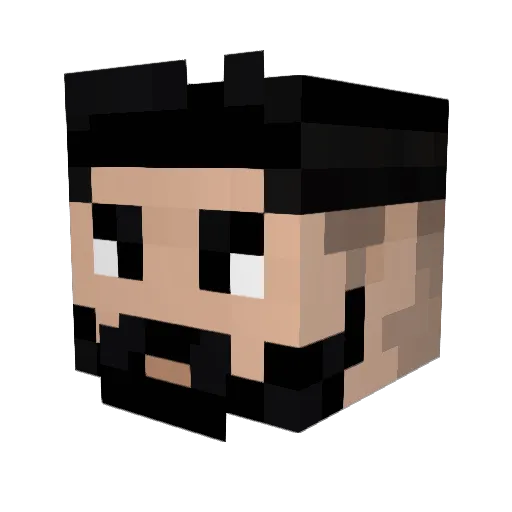 Djamilo_Blck Minecraft avatar head, 3D render