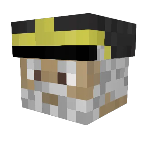 Djamyjam Minecraft avatar head, 3D render