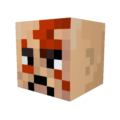 Djandy45 Minecraft avatar head, 3D render