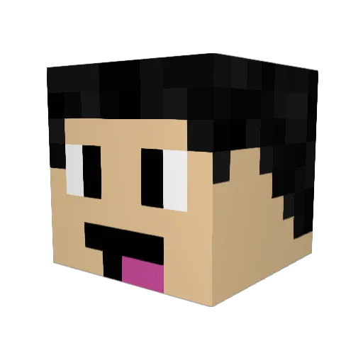 Django_Tn Minecraft avatar head, 3D render