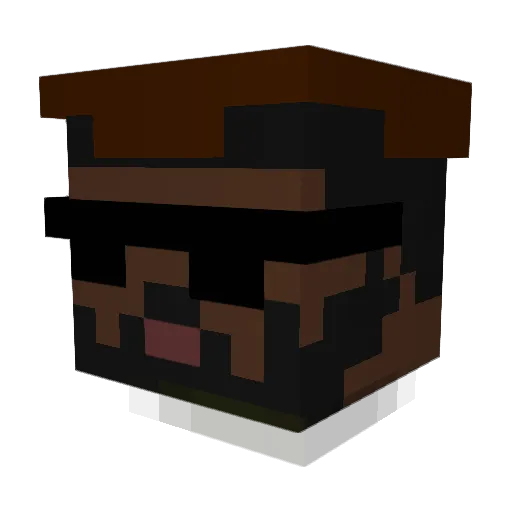 Djanqo Minecraft avatar head, 3D render