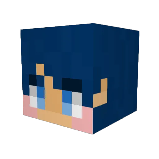 Djdero Minecraft avatar head, 3D render