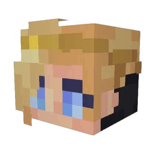 DjdigabitzZ Minecraft avatar head, 3D render