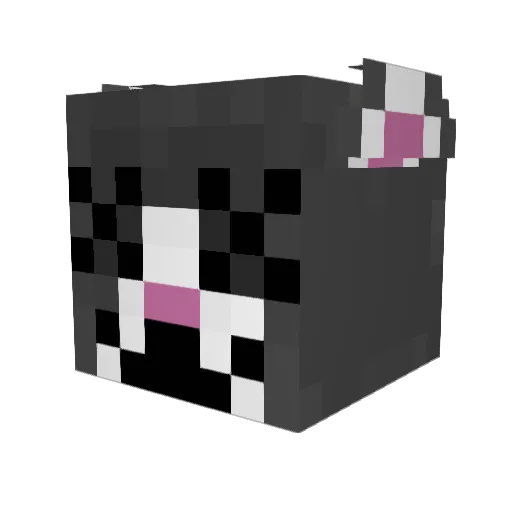 Djdiios Minecraft avatar head, 3D render