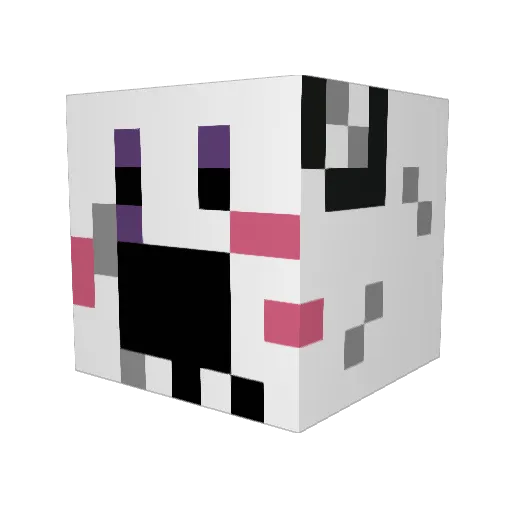 Djdoir Minecraft avatar head, 3D render