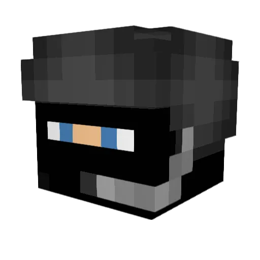 Djedef Minecraft avatar head, 3D render