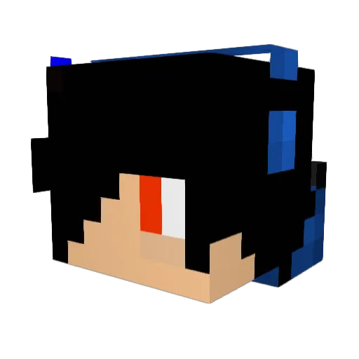 Djeggerr Minecraft avatar head, 3D render