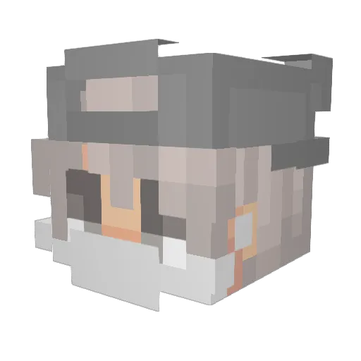 Djeska Minecraft avatar head, 3D render