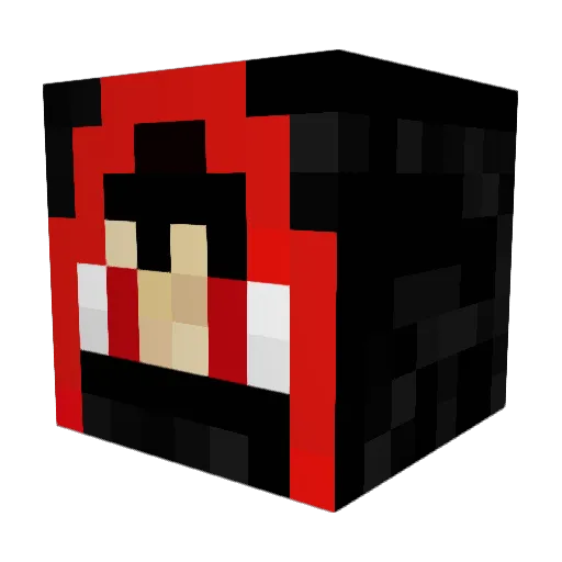 Djevik Minecraft avatar head, 3D render