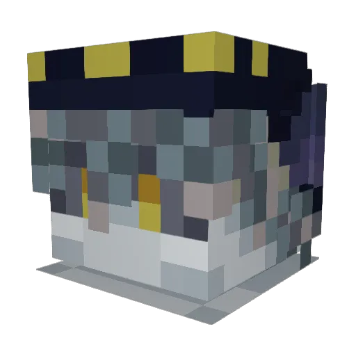 Djfayte Minecraft avatar head, 3D render