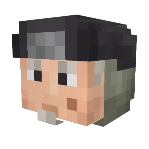 Djh778 Minecraft avatar head, 3D render