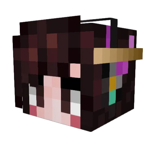 Djhei Minecraft avatar head, 3D render