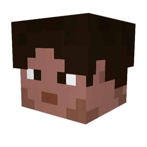 Djhonny09 Minecraft avatar head, 3D render