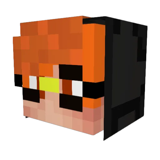 Djindjeur Minecraft avatar head, 3D render