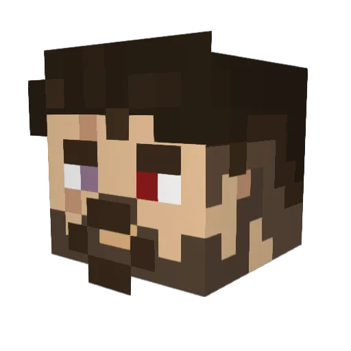 Djinn06 Minecraft avatar head, 3D render