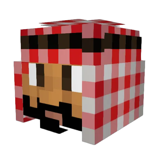 Djinn247 Minecraft avatar head, 3D render