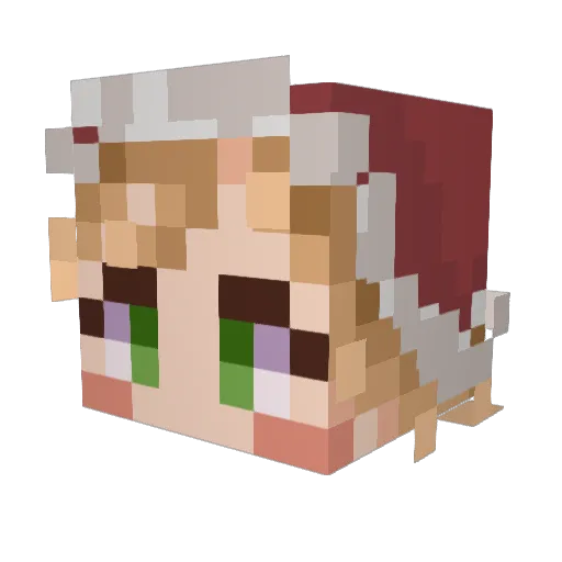 DjinxArt Minecraft avatar head, 3D render