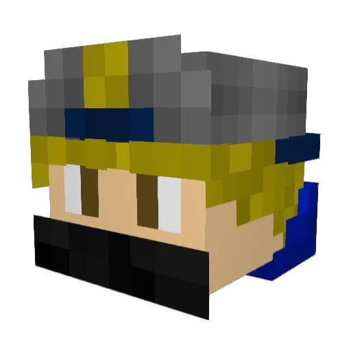 DjisMad Minecraft avatar head, 3D render
