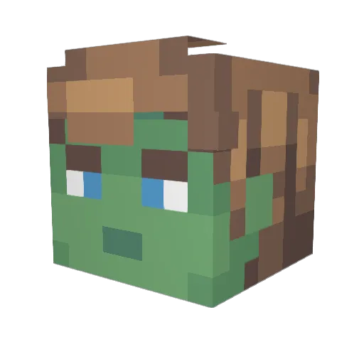 Djkzz1 Minecraft avatar head, 3D render