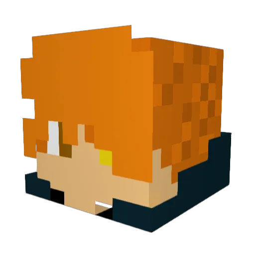 Djnarkasas Minecraft avatar head, 3D render