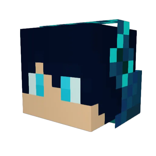 Djoda24 Minecraft avatar head, 3D render