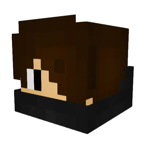 DjoloBros Minecraft avatar head, 3D render