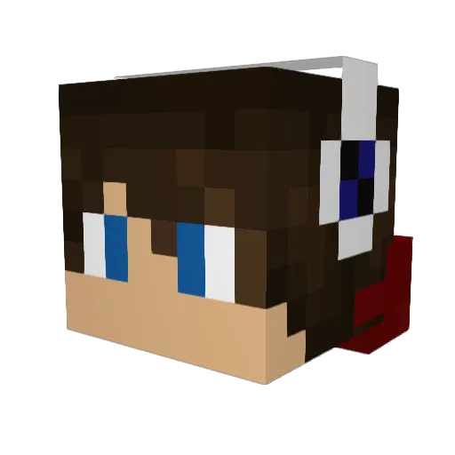 Djoopai Minecraft avatar head, 3D render
